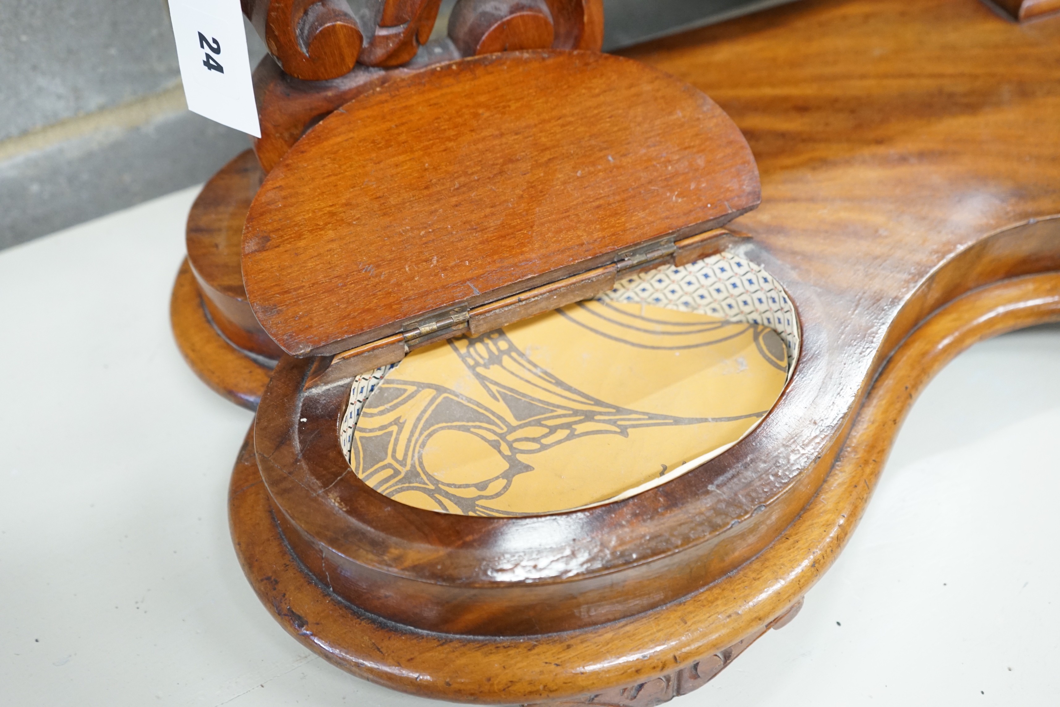 A large Victorian mahogany toilet mirror, width 66cm, height 80cm